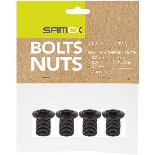 Kettenblattschrauben E-Bike Samox, M8x 0,75x 10,3 mm, 4 Stück