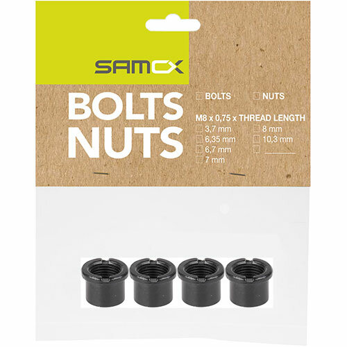 Kettenblattmuttern E-Bike Samox, M8x 0,75x 6,7 mm, 4 Stück