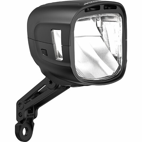 E-Bike-Scheinwerfer IQ-XL E Highbeam B+M, mattschwarz, Fernlicht, Sensor, 300 lx