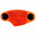 Speichenstrahler 309 B+M, Kunststoff, orange
