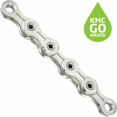 Kette X11SL 11-fach, 118 Glieder, gewachst KMC, Missing Link, 1/2"x11/128", silber