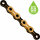 Kette X11SL Ti-N 11-fach, 118 Glieder, gewachst KMC, Missing Link, 1/2"x11/128", gold/schwarz
