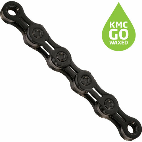 Kette X11EL 11-fach, 118 Glieder, gewachst KMC, Missing Link, 1/2"x11/128", schwarz