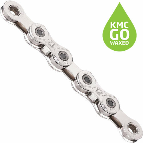 Kette X12 12-fach, 126 Glieder, gewachst KMC, Missing Link, 1/2"x11/128", silber