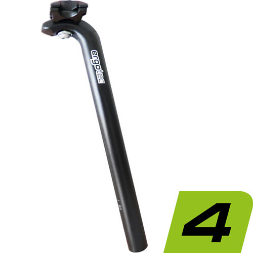 Patentsattelstütze HOOK Aluminium ergotec, Ø=31,6mm, L=400mm, schwarz