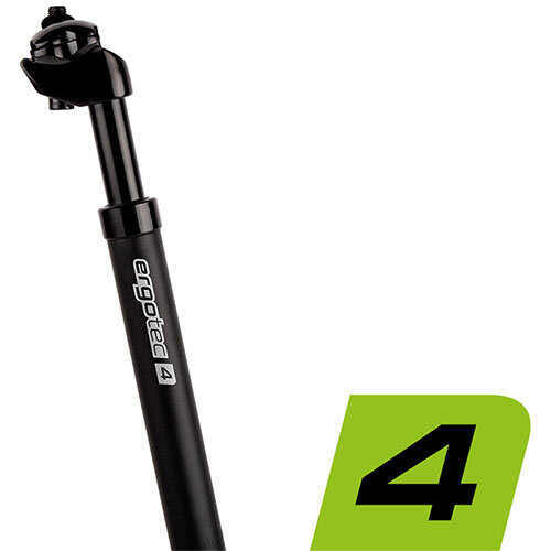 Gefederte Patentsattelstütze SP-4.0 Aluminium ergotec, Ø=27,2mm, L=350mm, schwarz