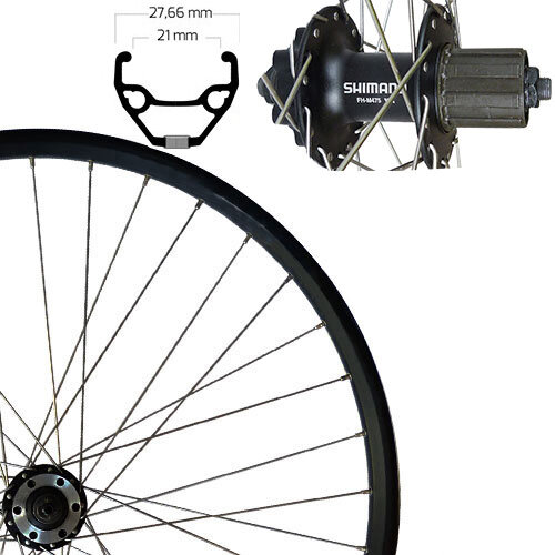 Hinterrad 26", Disc 6-Loch, schwarz, SE TAURUS 21, Aluminium, FH-QB400, Schnellspanner
