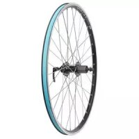 Hinterrad 26", silber, 8-10-fach Disc + V-Brake, inkl. Felgenband