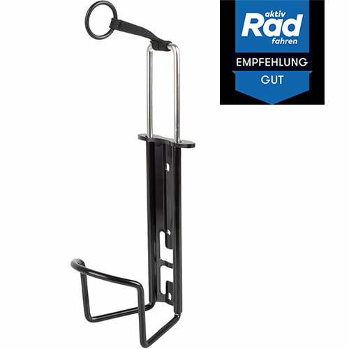 Flaschenhalter XL bis 1,5 l Aluminium, schwarz/silber