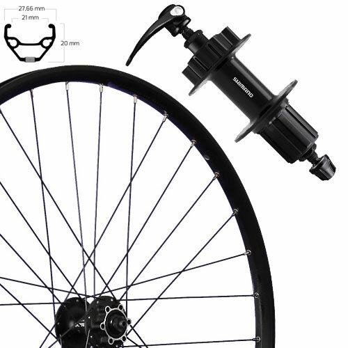 Hinterrad 28", Disc 6-Loch, schwarz, SE TAURUS 21, Aluminium, FH-QB400, Schnellspanner