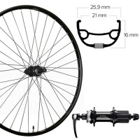 Hinterrad 28", Disc Centerlock, schwarz, SE RIVAL...