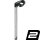 Klemmvorbau CAT 2 TUBE Ø = 25,4/22,2mm ergotec, Edelstahl/Alu, L=300/40mm, schwarz