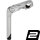 Schaftvorbau KOBRA VARIO Ø=25,4/22,2mm ergotec, Aluminium, L=180/90mm, -10/+50°, silber