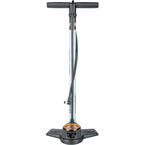Standpumpe AIR-X-PLORER CLIK VALVE 10.0, AV/SV/DV SKS, bis 10 bar, schwarz/sky blue