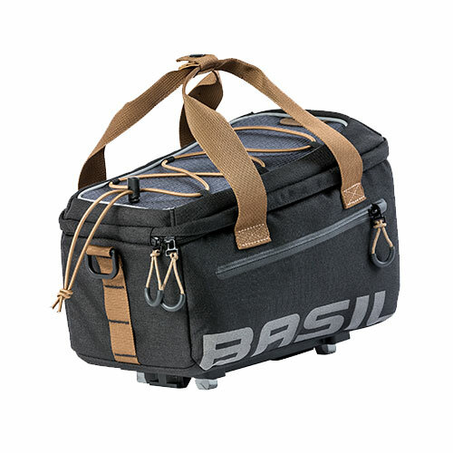 Gepäckträgertasche MILES MIK 2.0 7 Liter Basil, schwarz/braun, inkl. MIK 2.0-Adapterplatte