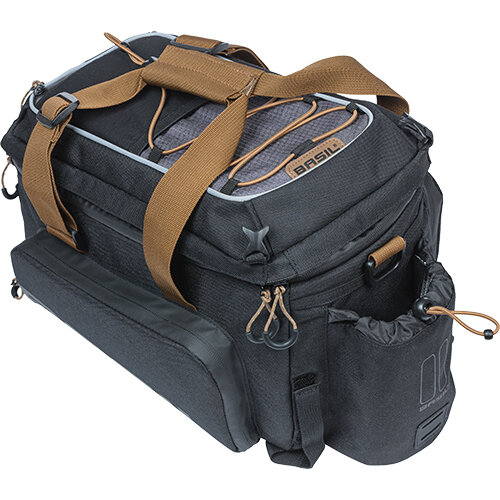 Gepäckträgertasche MILES XL PRO MIK 2.0 36 Liter Basil, schwarz/grau, inkl. MIK 2.0-Adapterplatte