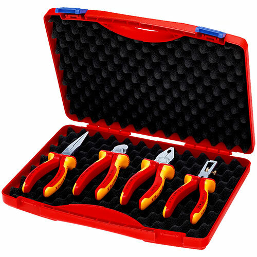 Werkzeug-Box "RED" Elektro Set 1 Knipex, mit 4 Zangen