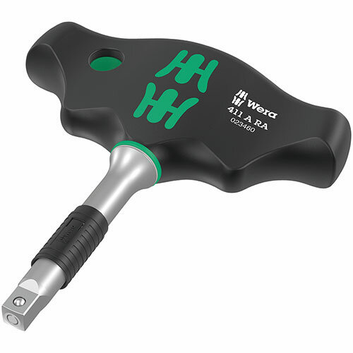 411 A RA Quergriff-Adapterschraubendreher Wera, mit Ratschenfunktion, 1/4" x 45