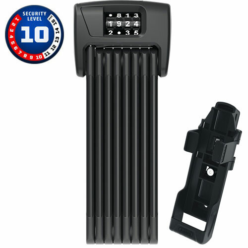 Kombinations-Faltschloss BORDO Combo 6000C/120 Abus, Stahl, L=1.200mm, B=5mm, Halter, schwarz