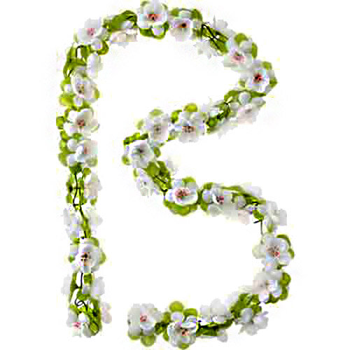Basil Flower Garland weiß