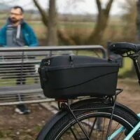 Fahrradkoffer AMSTERDAM EASY Box L-XL M-WAVE, Festmontage, schwarz
