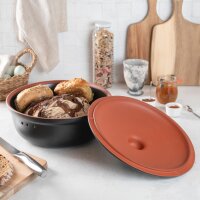 RÖMERTOPF Brot-Frische-Topf rund schwarz