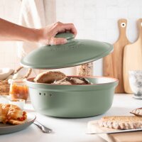 RÖMERTOPF Brot-Frische-Topf rund grün