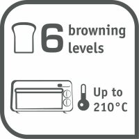 TEFAL TL6008 2in1 Toaster und Miniofen  1300W schwarz/Alu matt