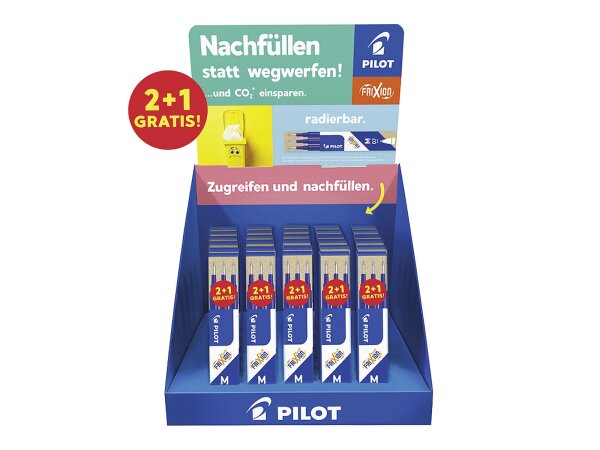 PILOT PEN Ersatzminen Frixion 0,70mm blau 2+1 Gratis 30er Display