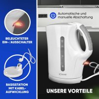 BOMANN Wasserkocher WK 6079 CB 1,7l 2200W weiß