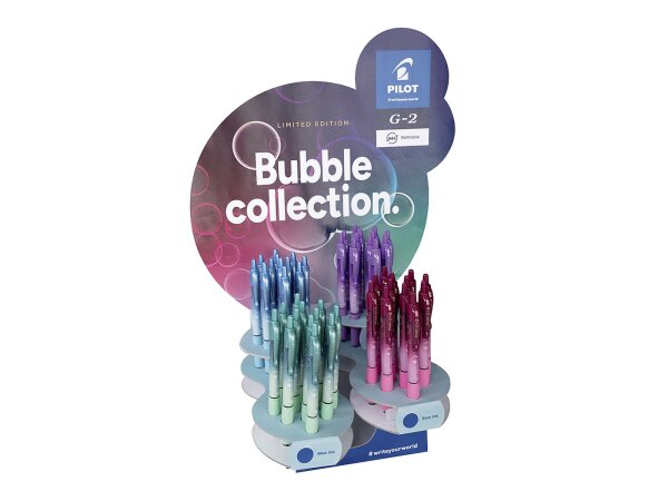 PILOT PEN Tintenroller G-2 Bubble collection 4 Farben 48er Display