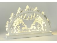 LED Weihnachts-Silhouette Batterie 29x4,5x19cm weiß