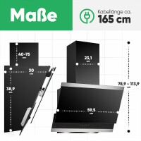 BOMANN DU 7610 G Kaminhaube schwarz