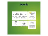 MÜLLER LICHT LED Kerze 485lm 2,2W E14 2700K 3er Set
