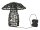 STAR TRADING LED Dekoration Pilz Rattan Batterie Timer Outdoor 27x25cm schwarz