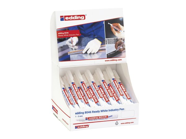 EDDING Permanentmarker 8046 ready white 30er Display