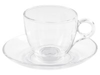 Teeglas mit Untertasse 6 Stück