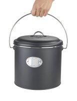WENKO Komposteimer mit Aktivkohlefilter Nero 6l schwarz