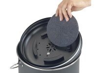 WENKO Komposteimer mit Aktivkohlefilter Nero 6l schwarz