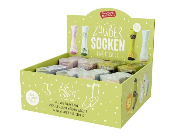 LA VIDA Display Zaubersocken Lieblinge Gr.29-35 24 Paar