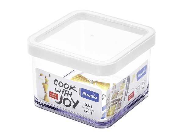 ROTHO Vorratsdose Loft Premium 0,5l quadratisch