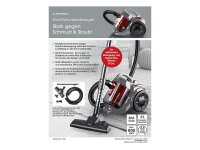 CLEANMAXX Zyklon-Staubsauger 800W schwarz/rot