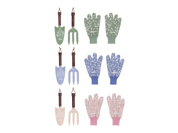 ESSCHERT DESIGN Gartengeräte und Handschuhe im Set sortiert