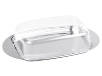 CHG Butterdose Edelstahl/Kunststoff Deckel 19x11x4,5cm