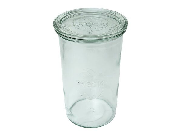 WECK Rundrandglas Sturz 1050ml mit Deckel 100mm inkl. Ring und Klammern 6 Stück im Karton