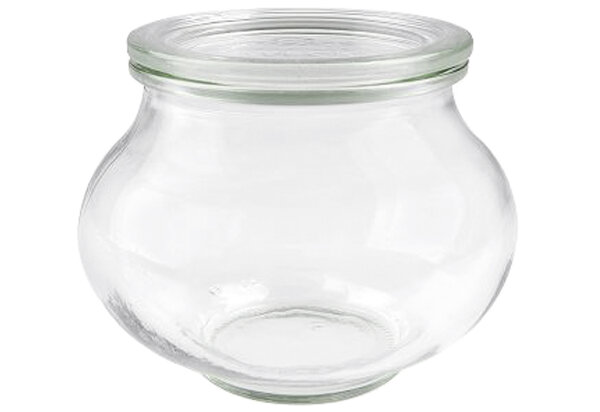 WECK Rundrandglas Schmuckform 560ml mit Deckel 80mm inkl. Ring und Klammern 6 Stück im Karton