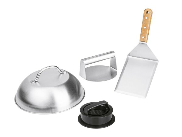 HI Burger Maker Set mit Haube Wender Pressen