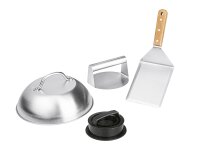 HI Burger Maker Set mit Haube Wender Pressen