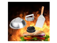 HI Burger Maker Set mit Haube Wender Pressen