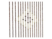 HI Türvorhang 90x175cm mit Strängen aus Holzperlen